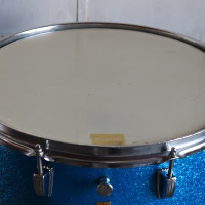 Ludwig 12x15" Blue Sparkle Snare Drum 3ply Vintage 1960's #2 image 8