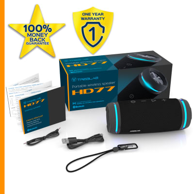 TREBLAB HD77 - Ultra Premium Bluetooth Speaker, Portable, Loud Bass, 20H Battery, IPX6 Waterproof image 7