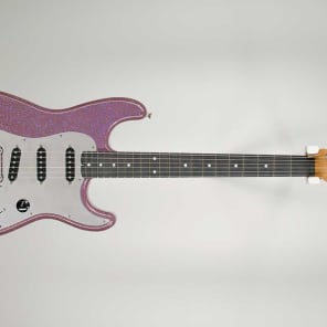 RockRabbit  Purple Sparkly Basic Bitch Guitar 2017, Super Strat Style, Bare Knuckle image 5