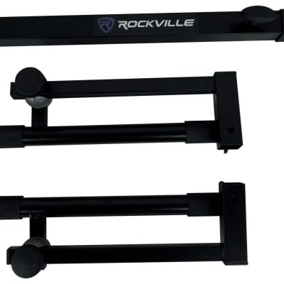 Rockville Z45W Z-Style 2-Tier Keyboard Stand+Wheels Fits Korg Pa2X2-Tier image 9