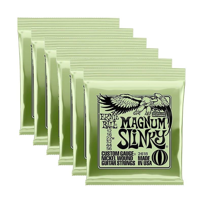 Ernie Ball Magnum Slinky 1256 6 Pack Bundle Reverb