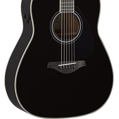 Yamaha FG-TA TransAcoustic Dreadnought Acoustic Electric Guitar Black image 1