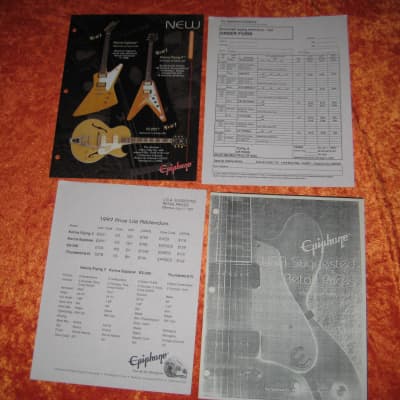 Epiphone Guitar Brochure Catalog 26 Page from 1997 W/ Prices image 10