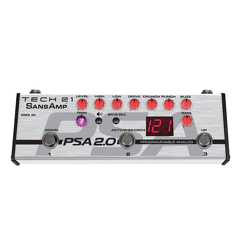 Tech 21 SansAmp PSA 2.0 Programmable Instrument Preamp Effects Pedal