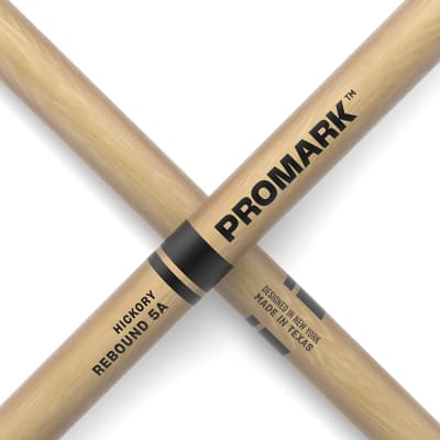 ProMark Rebound 5A Hickory Drumsticks, Oval Nylon Tip, One Pair image 5