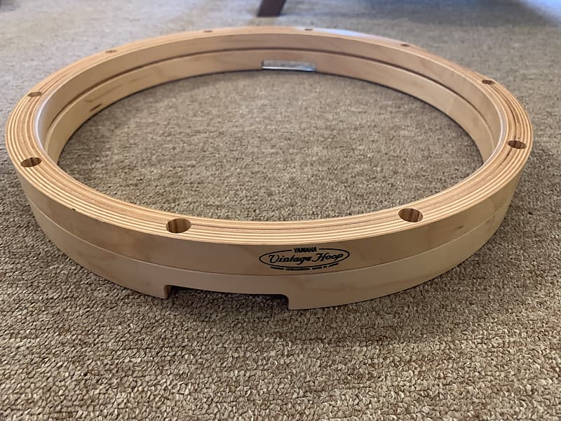 Pair Yamaha 14" 10 Lug Snare Drum Wood Hoops Natural Maple Reverb