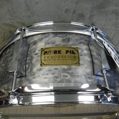 Pork Pie Percussion Hammered Brass Limited 14x7 Snare Drum 1 of 10