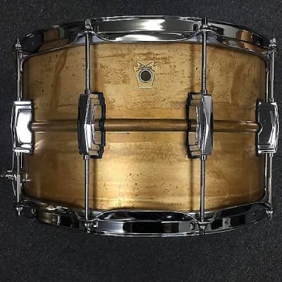 Ludwig LB484R Raw Brass Phonic 8x14" Snare Drum w/ Imperial Lugs image 1