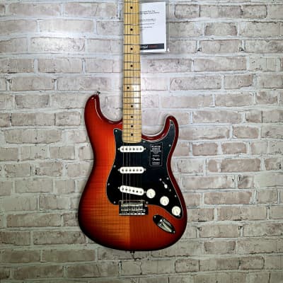 Fender Player Stratocaster Plus Top Electric Guitar - Aged Cherry Burst (Philadelphia, PA) image 2