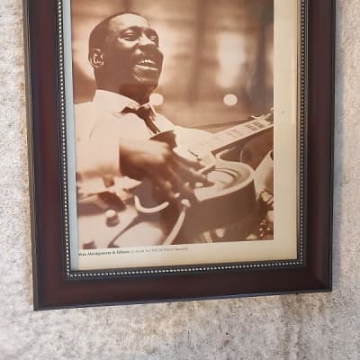 1967 Gibson Guitars Promotional Ad Framed Wes Montgomery Gibson L-5 Original RARE for sale