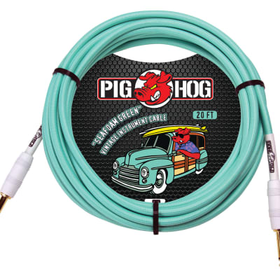 Pig Hog "Seafoam Green" Instrument Cable 20ft