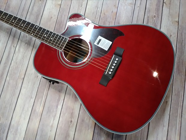 Epiphone FT-350SCE Acoustic/Electric Guitar w/ Min-ETune Wine Red image 1