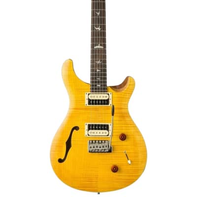 PRS SE Custom 22 Semi Hollow Body Electric Guitar (Santana Yellow) image 1