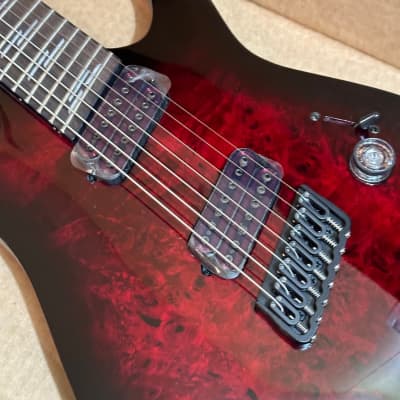 Schecter Omen Elite-7 Multiscale Electric Guitar - Black Cherry Burst image 7