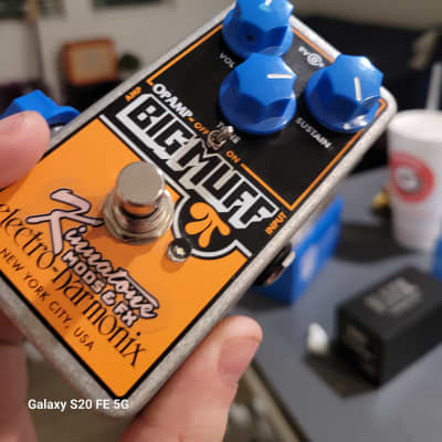 JHS Electro-Harmonix Op Amp Big Muff Pi Reissue with "Pumpkin Patch" Mod 2018 - Black / Orange image 1
