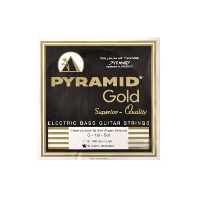 Cuerdas de Bajo Pyramid 640/A Gold Chrome Nickel Flatwound Bass Strings 45-105 image 2
