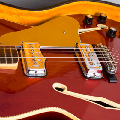 Fender  Coronado II Thinline Hollow Body Electric Guitar (1966), ser. #503080, original black tolex hard shell case. image 11