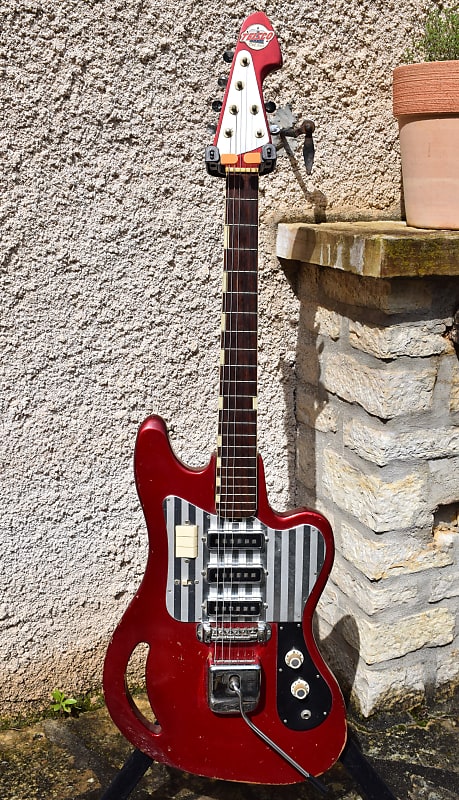 TEISCO TG-64 Guitar - ET320 Red 1965 RARE Japan red finish