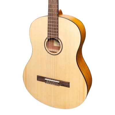 Martinez 'Slim Jim' Full Size Student Classical Guitar Pack with Built In Tuner (Spruce/Koa) image 5