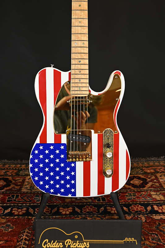 American Flag Telecaster Style Body with Licensed Fender Neck by Mighty Mite USA image 1