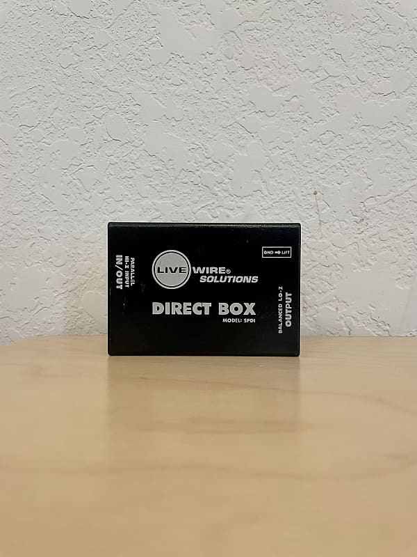 Live Wire SPDI Passive Direct Box With Attenuation Pad Black Reverb