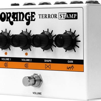 Orange Terror Stamp Valve Hybrid Electric Guitar Amp Pedal, 20 Watts, White image 2