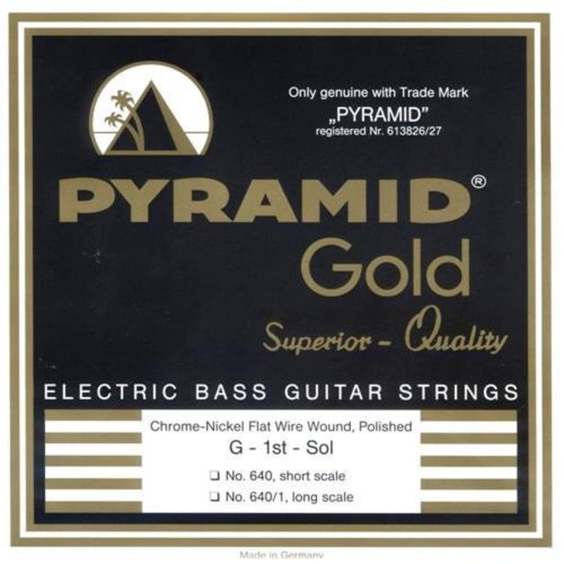 Optima 24K Gold Electric Bass Guitar Strings; 5-string long scale