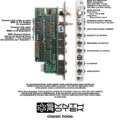 Synthrotek MST MIDI to CV Expander Eurorack Module image 2