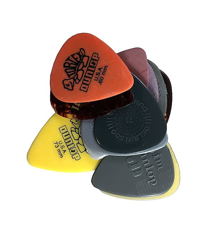 Dunlop Guitar Picks  12 Pack  Variety Pack  Light/Med  Tortex  Nylon  & More image 1