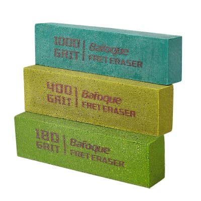 Guitar Fret Erasers, Fret Polishing Abrasive Rubber Blocks, Fret Cleaning  Tool Set, Fret Polish Kit For Fretwire String And Metal, Set Of 3 Grits  (180 & 400 & 1000 Grit)