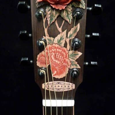 Blueberry Handmade Grand Concert Guitar - Balinese Rosewood Body image 6