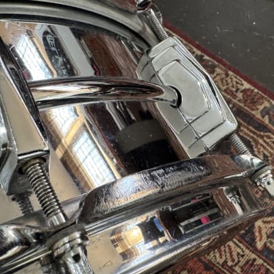 Ludwig - 14x5" Supraphonic, Trans Badge Snare Drum 1958-1959 - Chrome Over Brass. Stunning! image 20