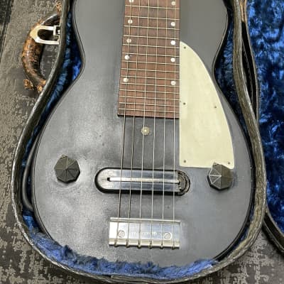 Epiphone Coronet Lap Steel With Case & Bikini Metal Plate Logo Vintage Epiphone Lap Steel Used – Very Good 1940 - Black image 12