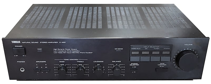 Vintage Yamaha A-420 Natural Sound Stereo Amplifier - Serviced  			