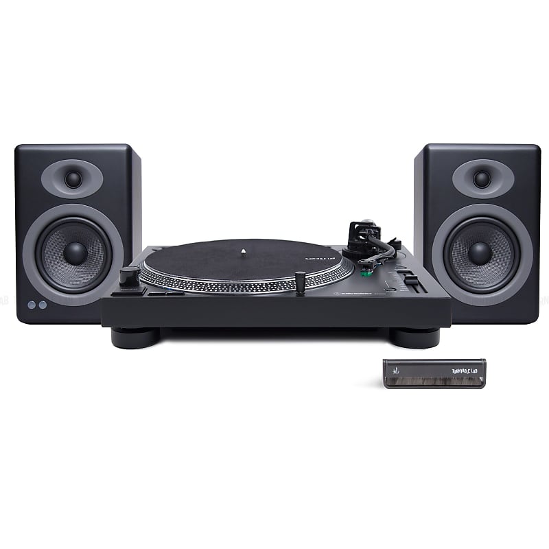 Audio-Technica: AT-LP120X / Audioengine A5+ / Turntable Package Black Turntable / Black Speakers  			