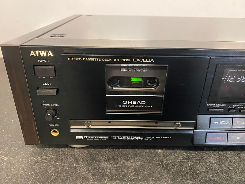 EXCELIA XK-009 3HEAD カセットデッキ AIWA Excelia XK-009 Cassette deck 1988 AC 100V Home Audio