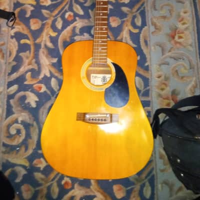 Bently 5106 Satin / Natural Acoustic Guitar - Mid 80's Korean Made Dreadnought for sale