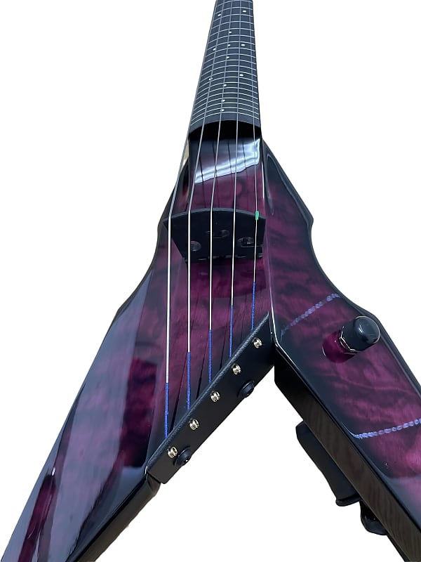 Wood Violins Viper Custom 5 String Quilt Purple Burst