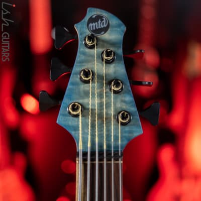 MTD 635-24 6-String Bass Quilt Maple Blue Burst Satin image 6