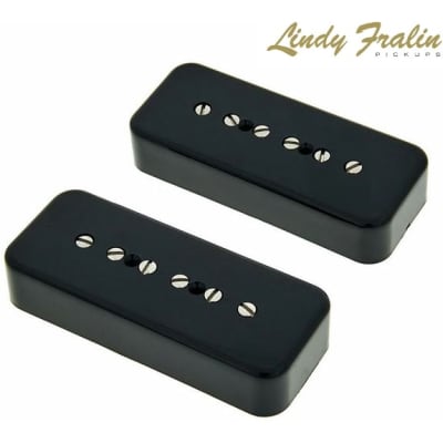Lindy Fralin Hum Cancelling P90s Set - Black Covers for sale