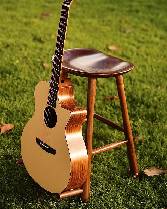 Guitar Master Stool & Stand from Nakupenda, walnut and Ash Guitar Master Stool & Stand from Nakupenda, walnut and Ash