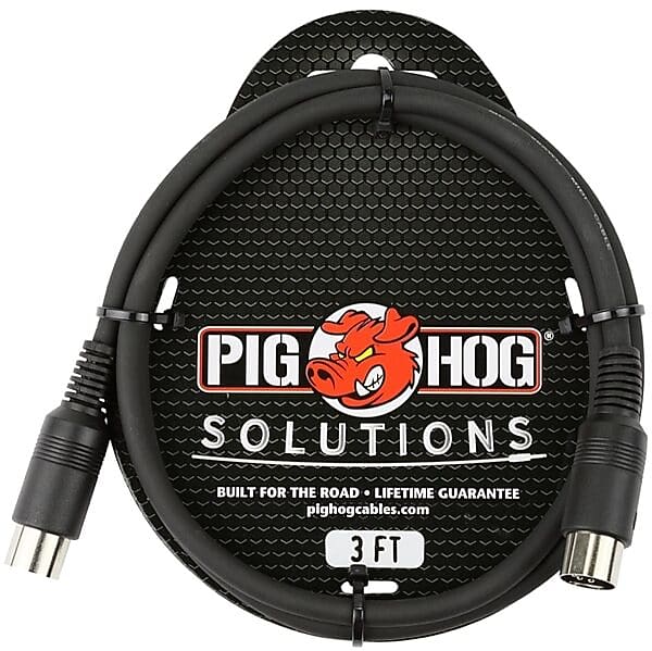 Pig Hog PMID03 MIDI Cable - 3' 2010s - Black image 1