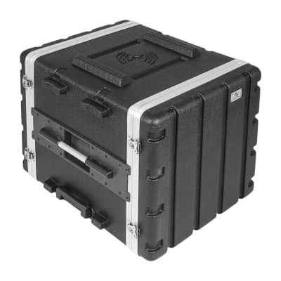 STRC-A10UT | Lightweight and Compact 10U PA/DJ ABS Road Case w/ 9U Rack Space, 19” Depth, Retractable Handle, Wheels, Heavy-Duty Latches image 5