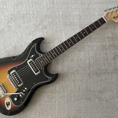 1967 Hagstrom II F-200 Electric Guitar Sunburst + Original Case + Adjustment Tools Made in Sweden Collector Condition image 6