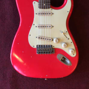 Southern Belle Guitars Relic Stratocaster 2014 Fiesta Red/Rosewood image 2