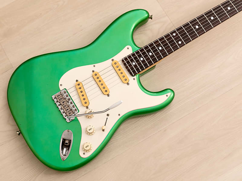 1991 Fender Stratocaster Model ST500-VR Metallic Green Near Mint w/ Case,  Japan MIJ Fujigen