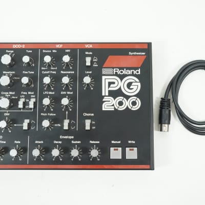 Roland PG-200 Programmer Synthesizer Controller for JX-3P, MKS-30 w/ 6PIN DIN Cable