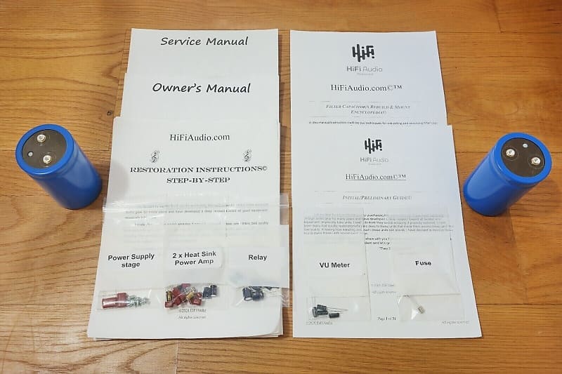 BGW 250E restoration kit filter capacitor repair rebuild fix  			