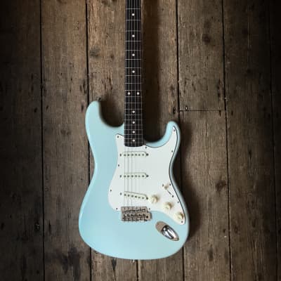 2017 Fender Custom Shop 1960 Reissue Stratocaster in Sonic Blue with hard shell case and COA & Tags image 2