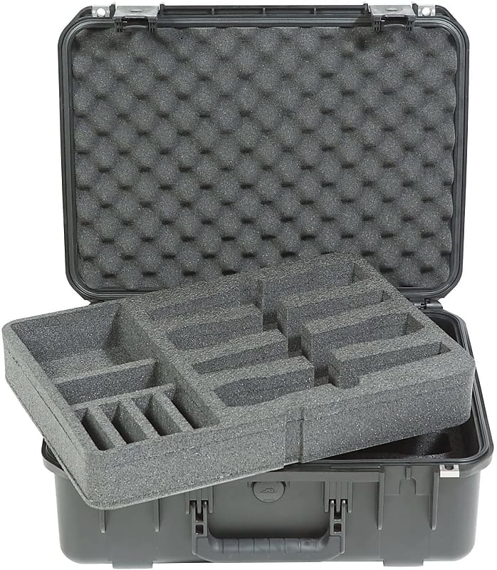 SKB iSeries Waterproof Hard Case for 8 x Wireless Mics, Shure